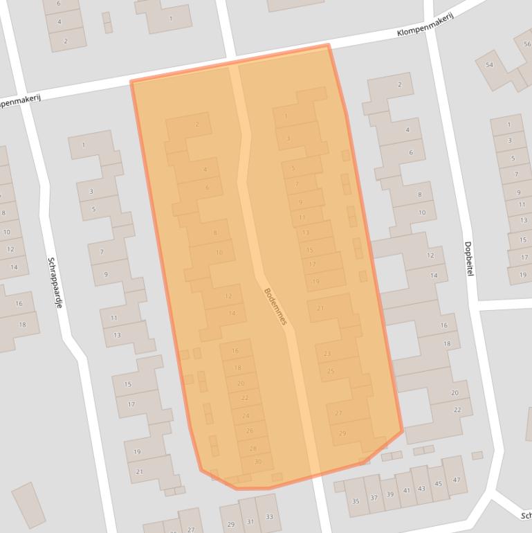 Kaart van postcodegebied 5684LJ.