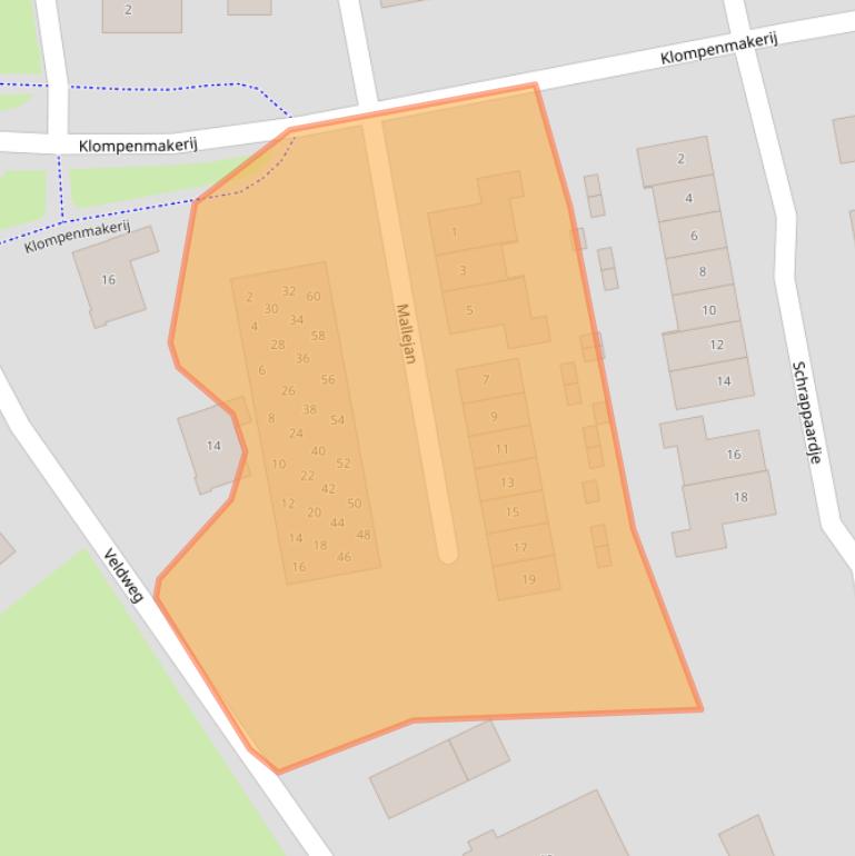 Kaart van postcodegebied 5684LK.