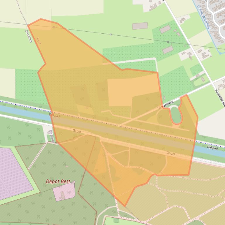 Kaart van postcodegebied 5684LL.