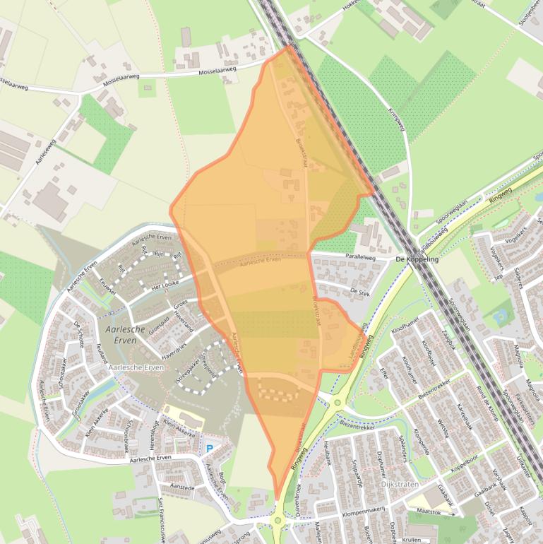 Kaart van postcodegebied 5684LW.