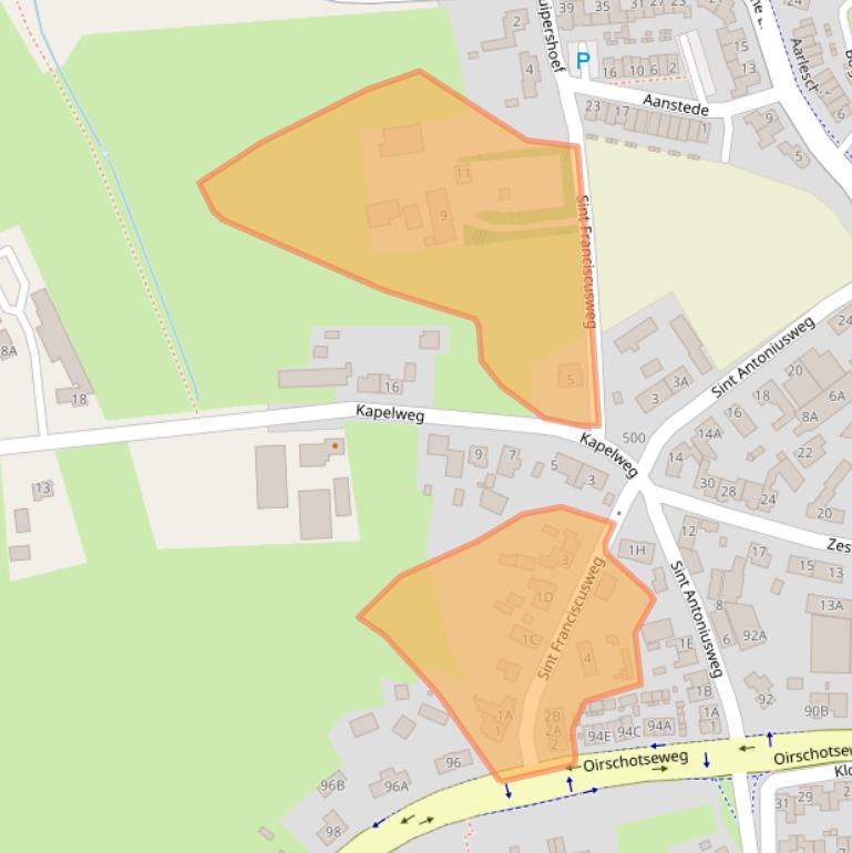 Kaart van postcodegebied 5684LZ.