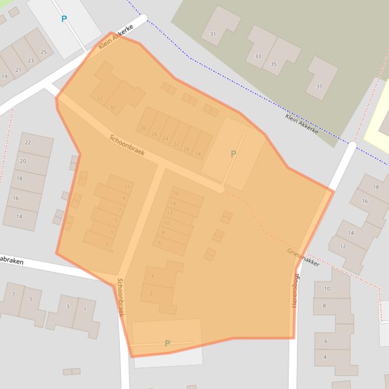 Kaart van postcodegebied 5684MJ.