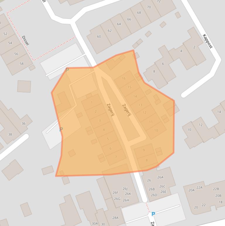 Kaart van postcodegebied 5684MW.