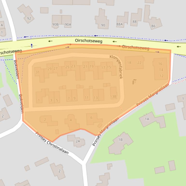 Kaart van postcodegebied 5684NB.