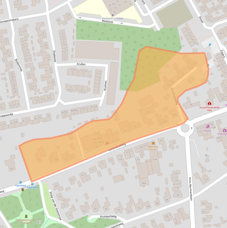 Kaart van postcodegebied 5684NK.