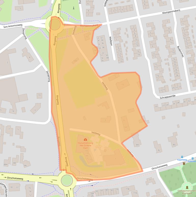 Kaart van postcodegebied 5684NS.