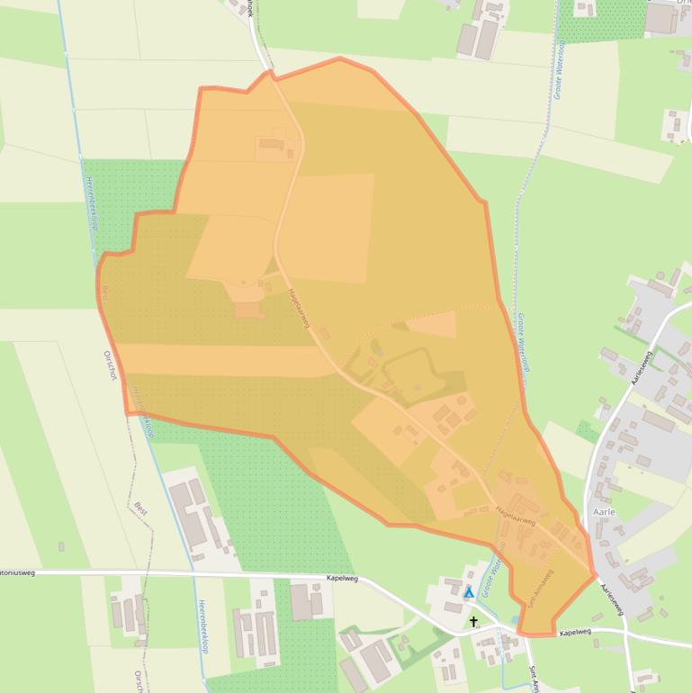 Kaart van postcodegebied 5684NW.