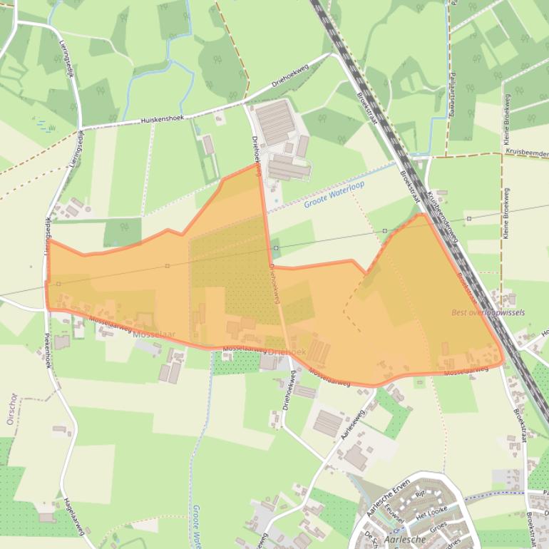 Kaart van postcodegebied 5684NZ.