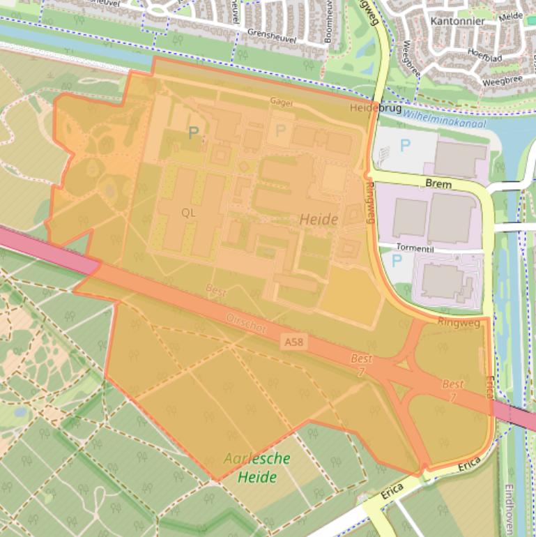 Kaart van postcodegebied 5684PC.