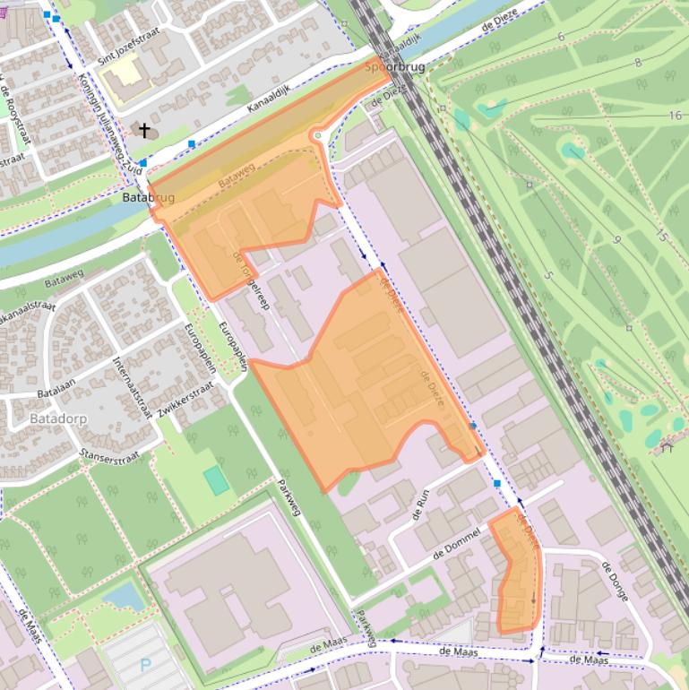 Kaart van postcodegebied 5684PT.