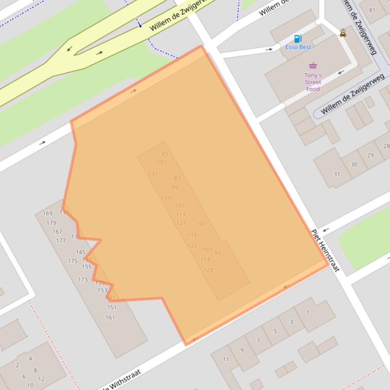 Kaart van postcodegebied 5684SE.