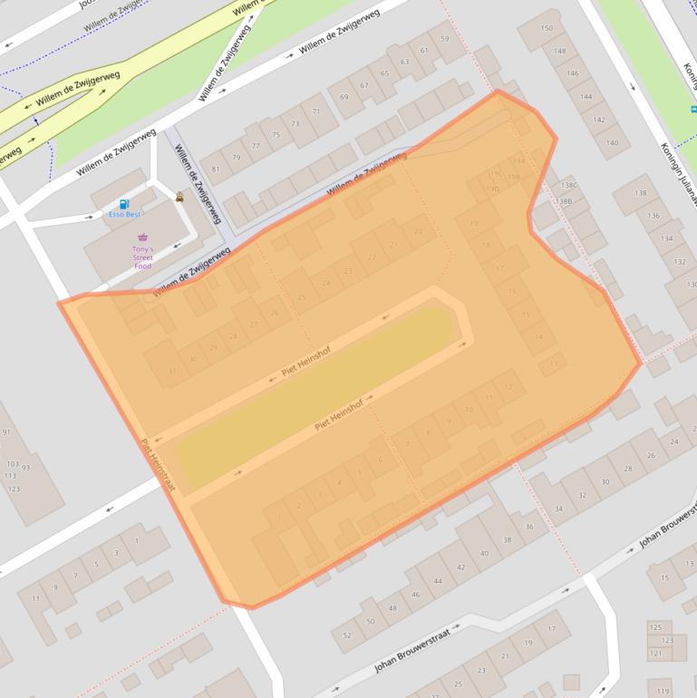 Kaart van postcodegebied 5684SP.