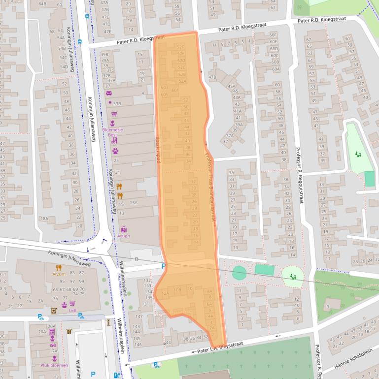 Kaart van postcodegebied 5684TD.