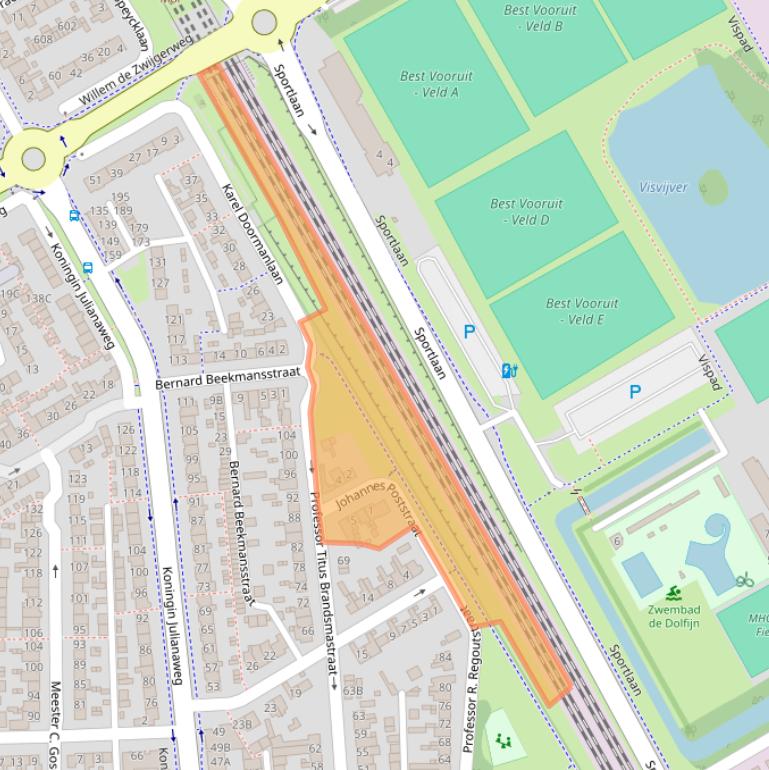 Kaart van postcodegebied 5684TG.