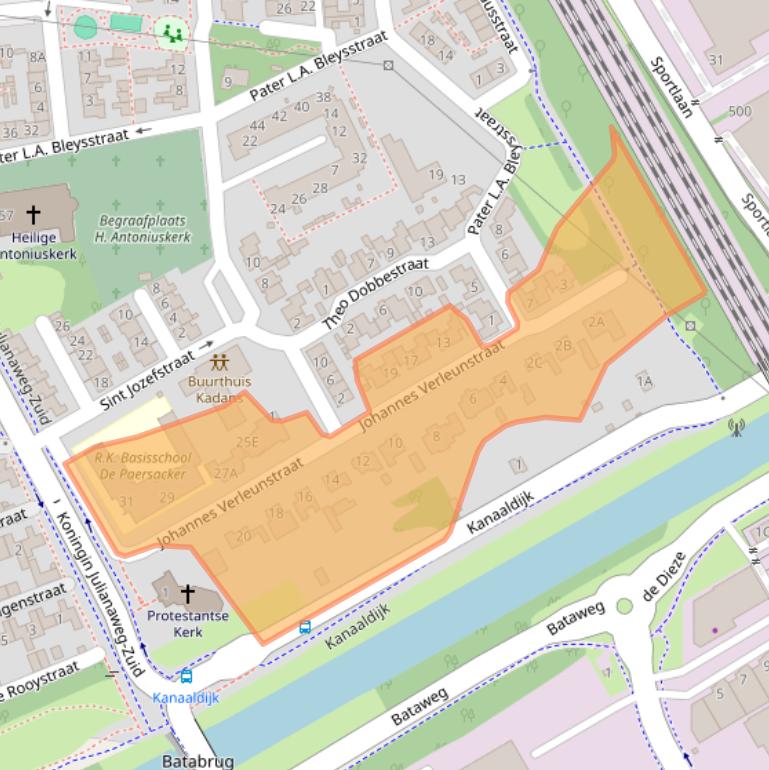 Kaart van postcodegebied 5684TT.