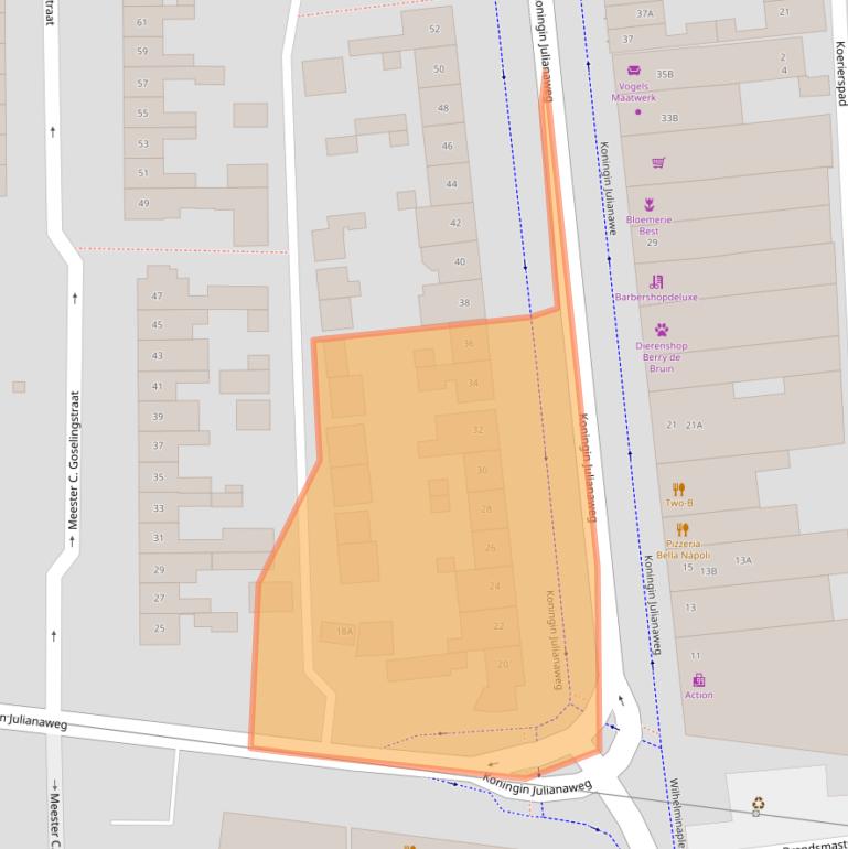 Kaart van postcodegebied 5684VE.