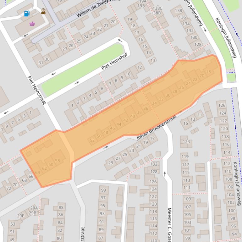 Kaart van postcodegebied 5684WC.