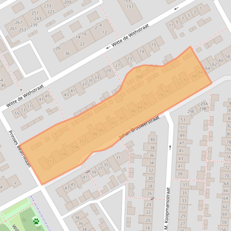 Kaart van postcodegebied 5684WD.