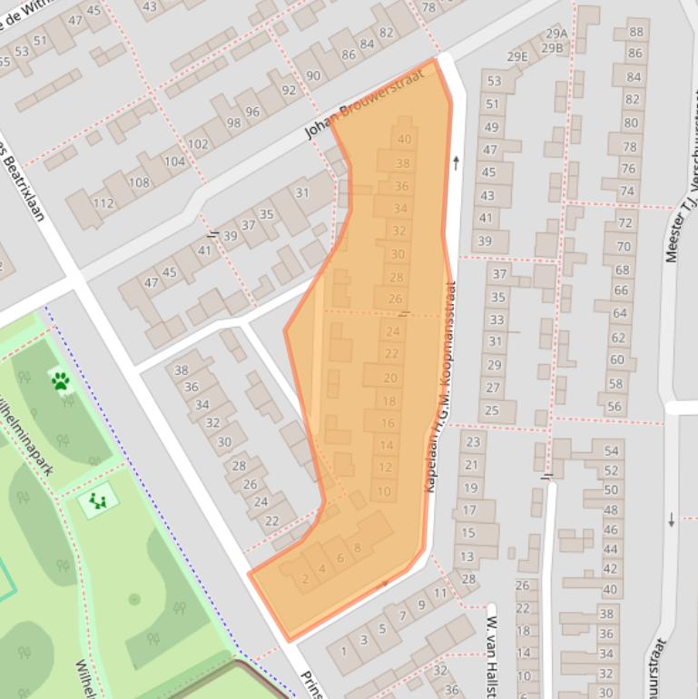 Kaart van postcodegebied 5684WG.