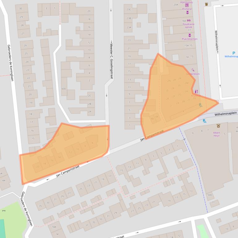 Kaart van postcodegebied 5684WV.
