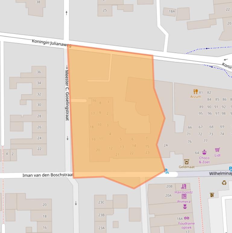 Kaart van postcodegebied 5684WX.