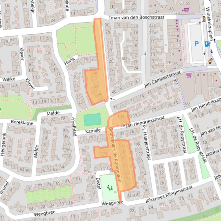 Kaart van postcodegebied 5684XG.