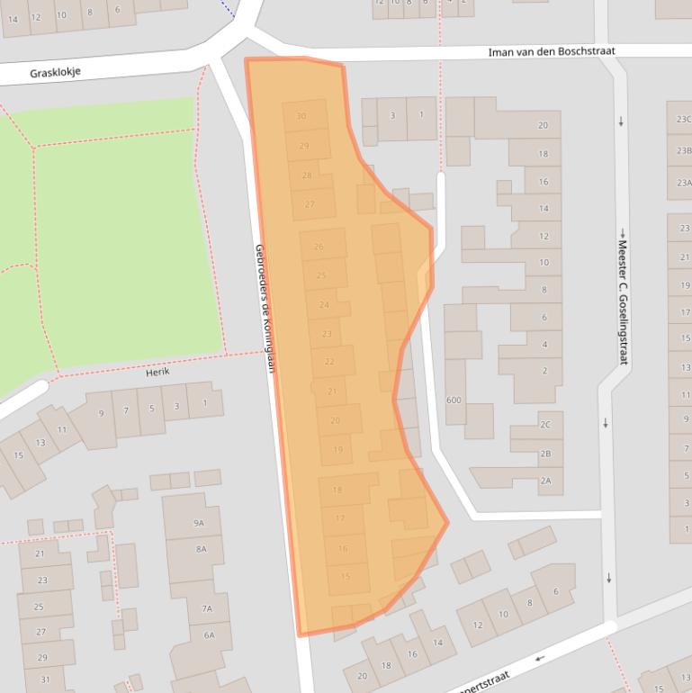 Kaart van postcodegebied 5684XH.