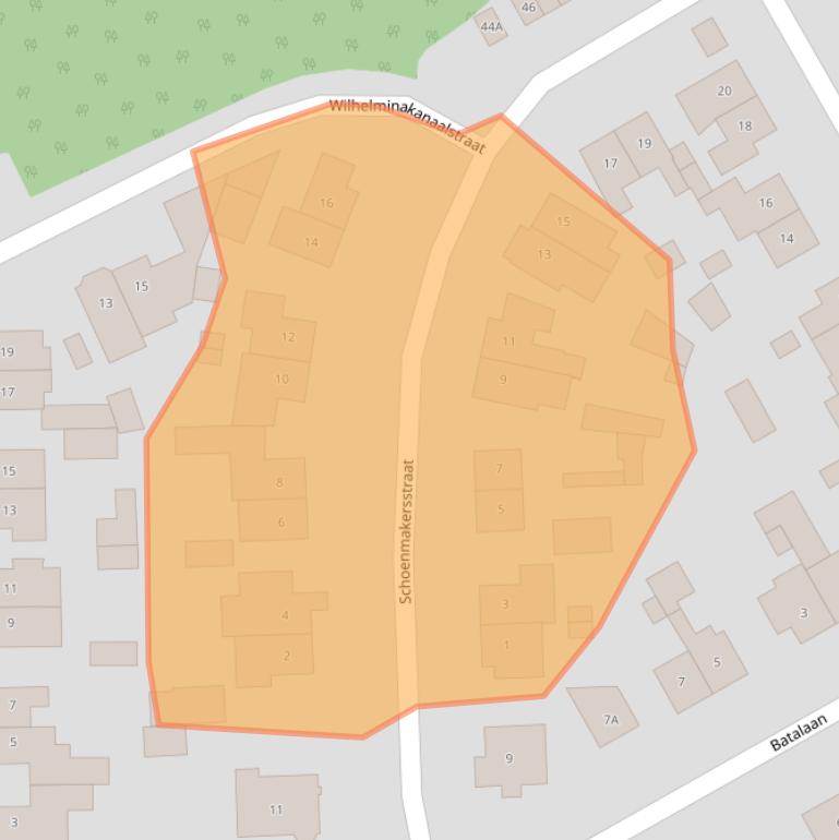 Kaart van postcodegebied 5684ZH.