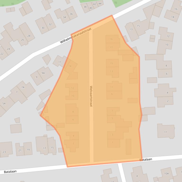 Kaart van postcodegebied 5684ZJ.