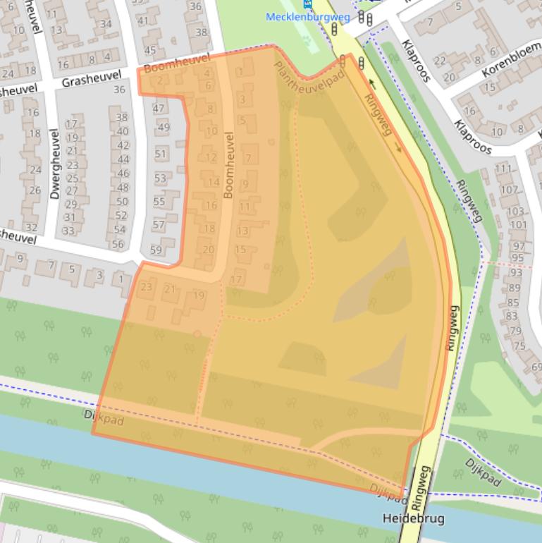 Kaart van postcodegebied 5685AA.