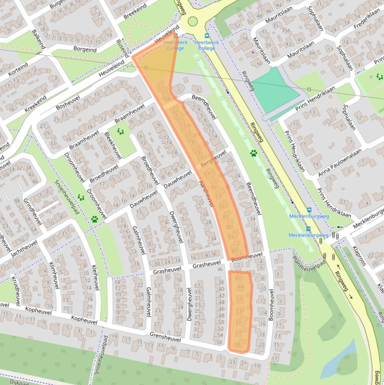 Kaart van postcodegebied 5685AB.