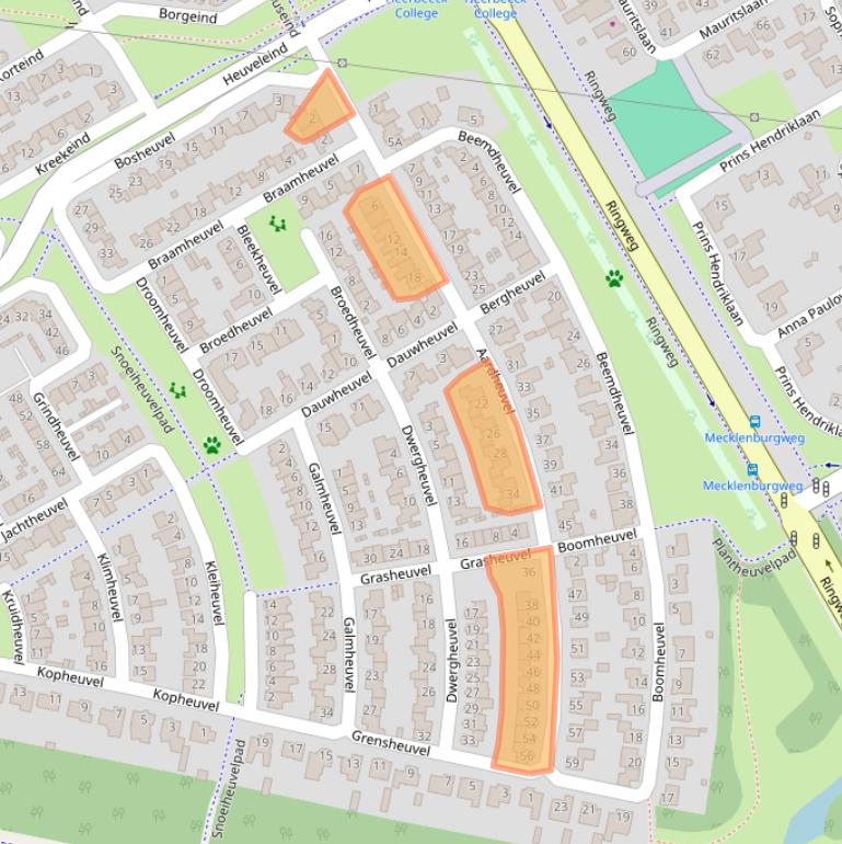 Kaart van postcodegebied 5685AC.