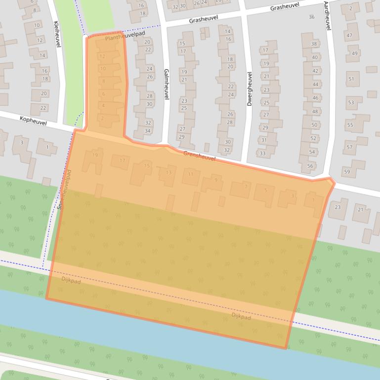 Kaart van postcodegebied 5685AG.