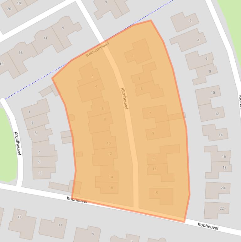 Kaart van postcodegebied 5685AZ.
