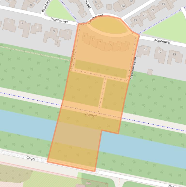 Kaart van postcodegebied 5685BC.