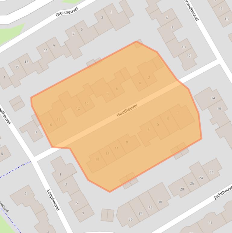 Kaart van postcodegebied 5685BE.