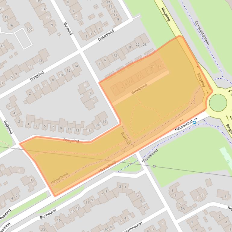 Kaart van postcodegebied 5685DA.