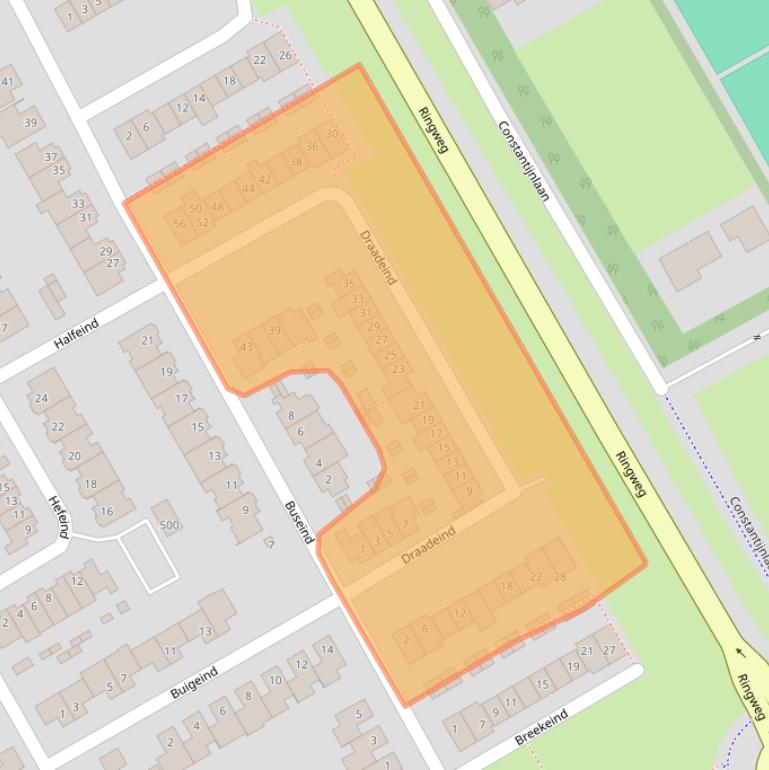 Kaart van postcodegebied 5685DB.