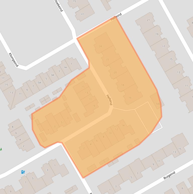 Kaart van postcodegebied 5685DL.