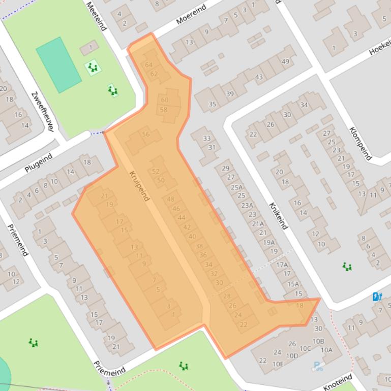 Kaart van postcodegebied 5685EA.