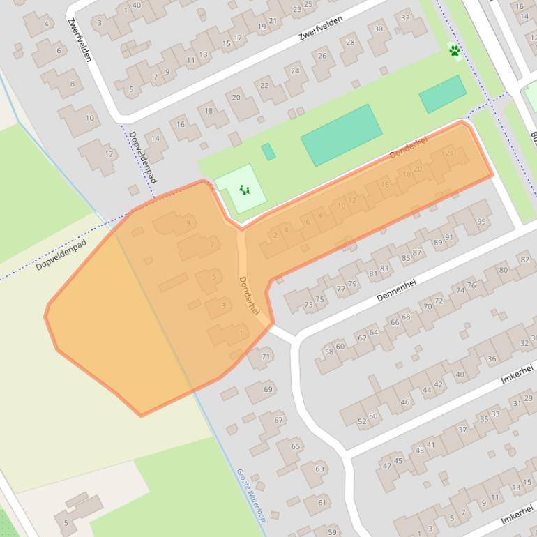 Kaart van postcodegebied 5685GC.