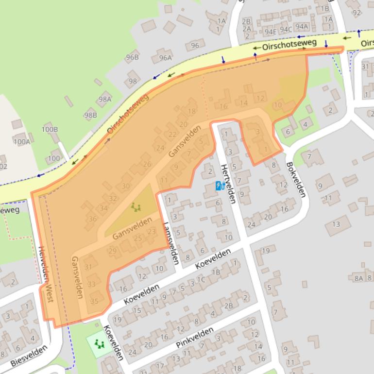 Kaart van postcodegebied 5685HB.