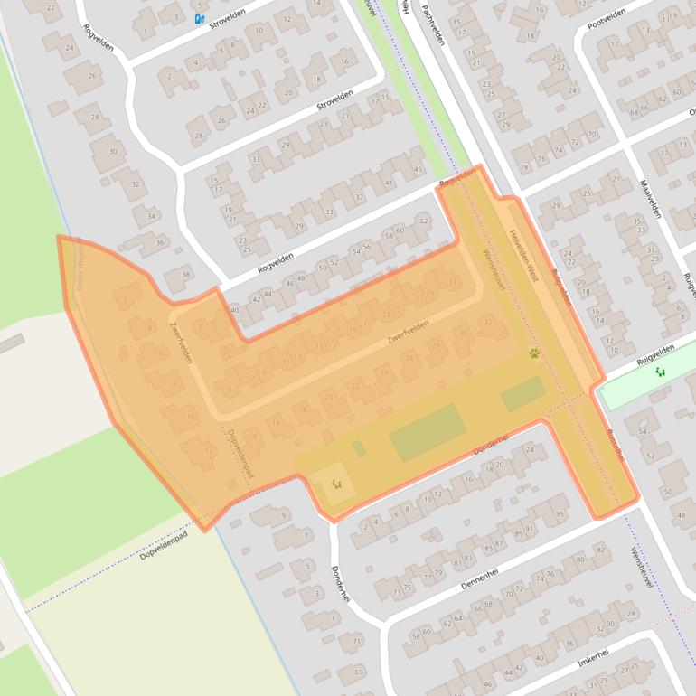 Kaart van postcodegebied 5685HR.