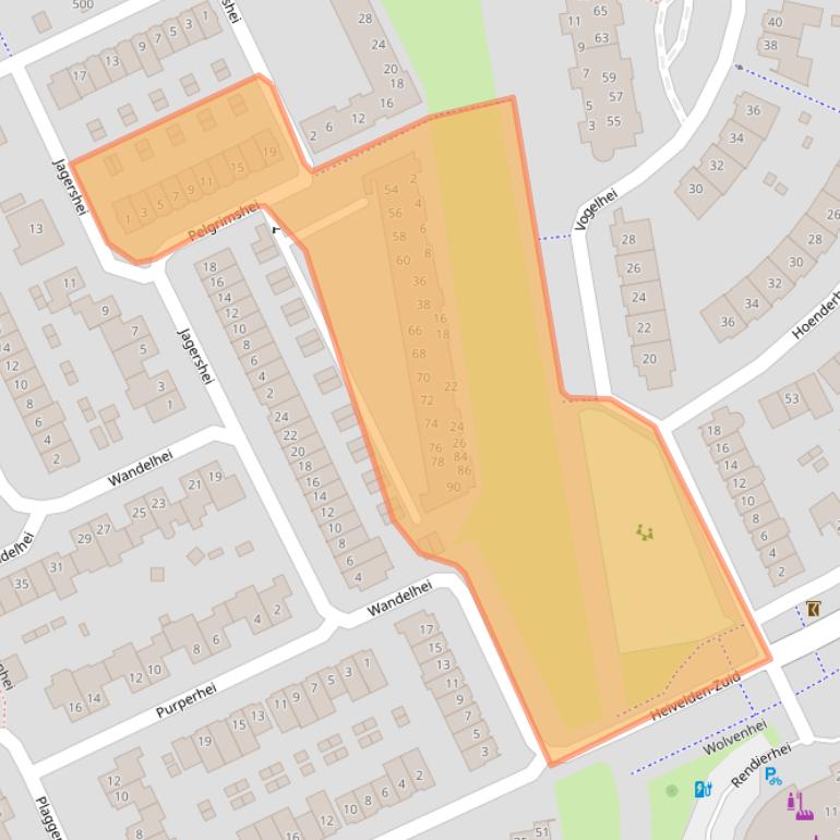 Kaart van postcodegebied 5685HT.