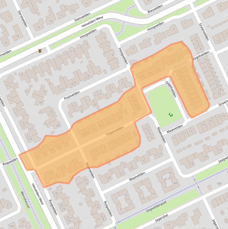 Kaart van postcodegebied 5685JR.