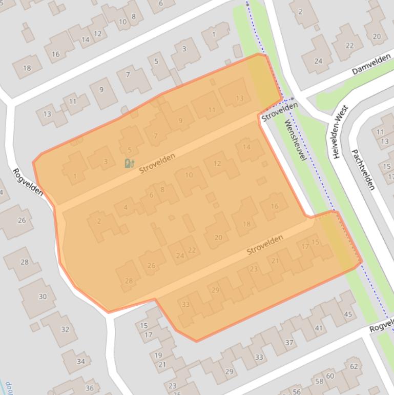 Kaart van postcodegebied 5685JZ.