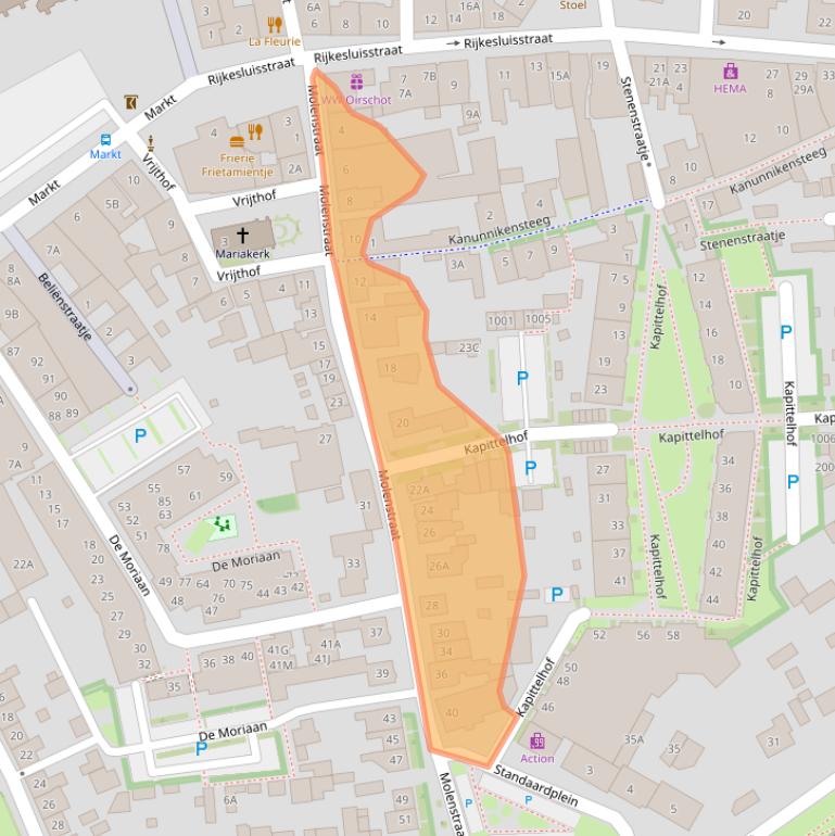 Kaart van postcodegebied 5688AD.