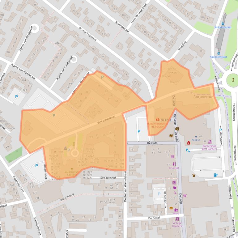 Kaart van postcodegebied 5688AS.
