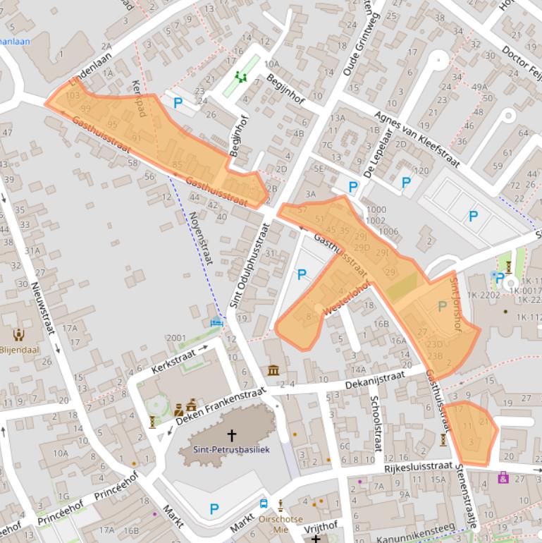 Kaart van postcodegebied 5688AW.