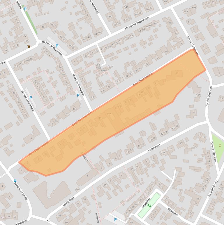 Kaart van postcodegebied 5688BP.